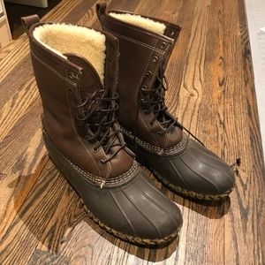 Men's L.L.Bean Boots, 10" Shearling-Lined, Sz 9 M
